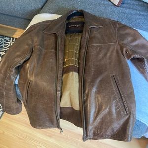 Andrew marc leather coat